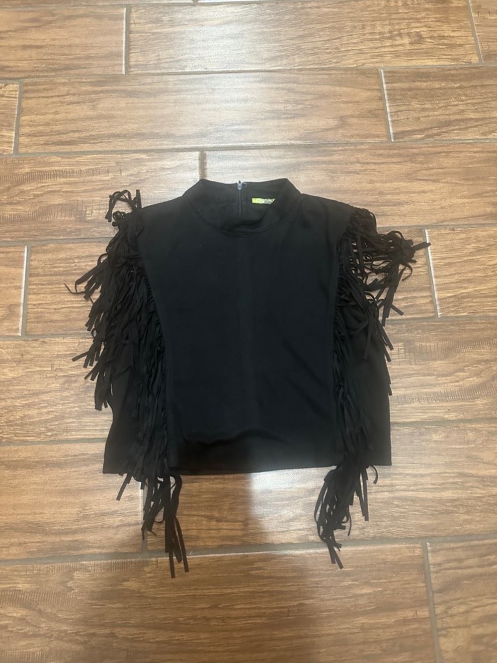 Gianni bini fringe crop top size small